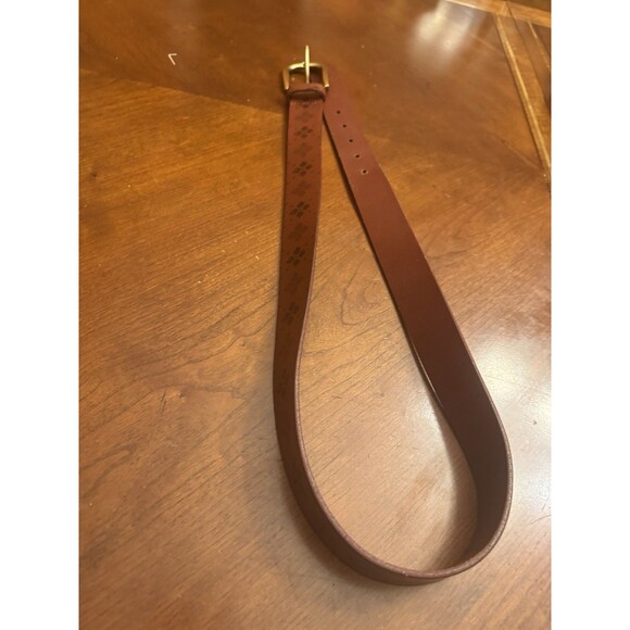 Vintage Gold Buckle Women’s Leather Belt Made In USA S - Picture 3 of 7